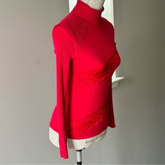 VERMANI Silk Blend Top with Lace Details - M - Picture 6 of 9